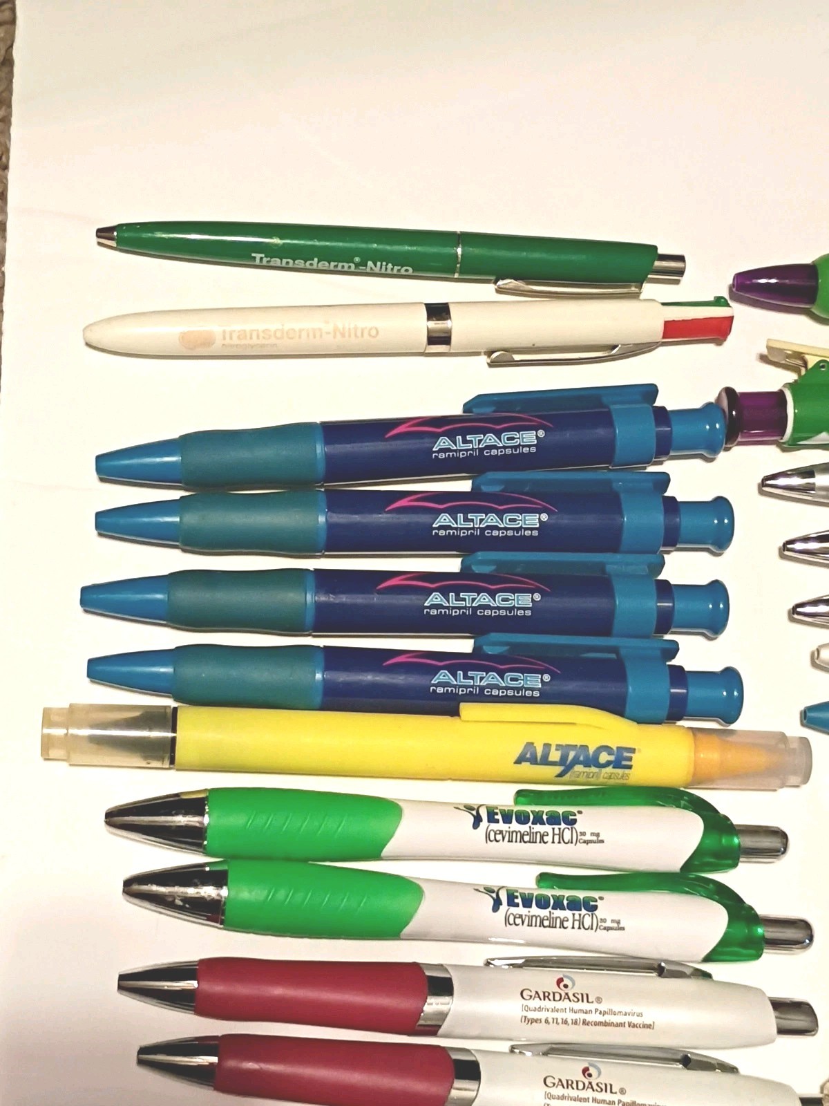 Pharmaceutical Pens Drug Rep Januvia, TriCor, Altace, Enablex & More Lot of 48