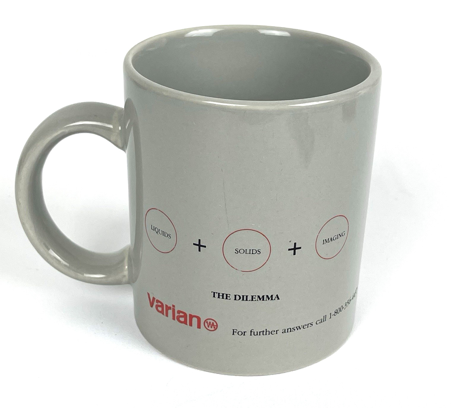 VARIAN “The Dilemma” Unity Medical Imaging System Promo Gray Coffee Mug TECH