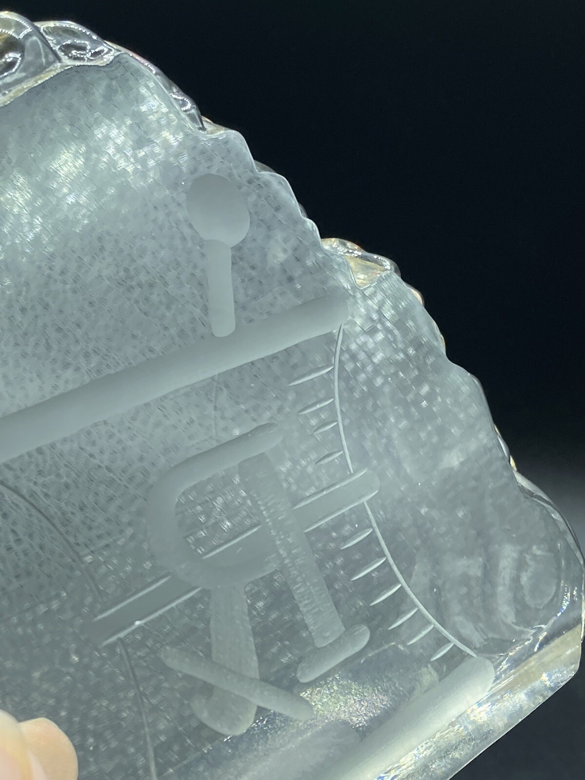 Pharmacist Rx Art Glass Iceberg Display Award Wendell August Forge