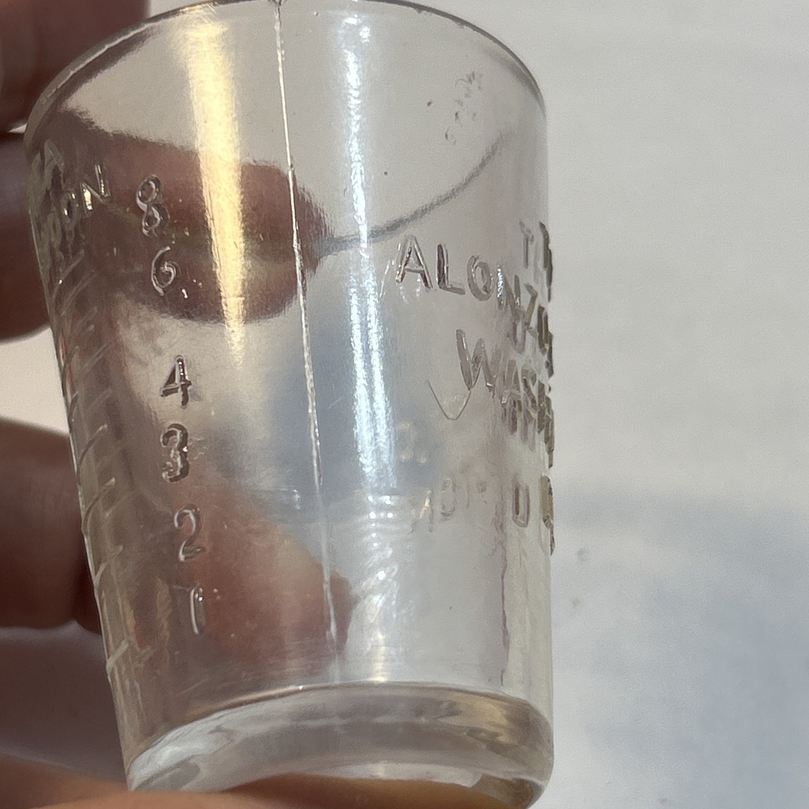 Antique Apothecary Dose Measurement Glass Our Native Herbs Alonzo O. Bliss Co