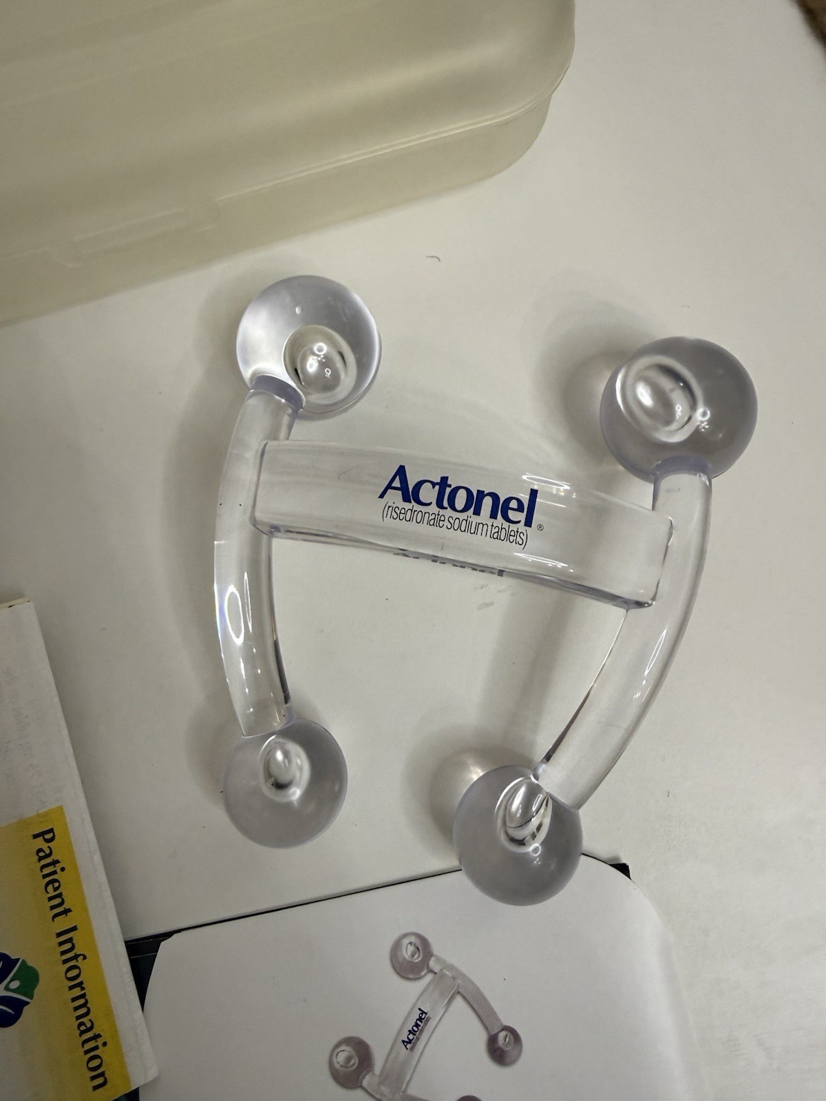 Actonel Promotional Massage Roller Travel Case Osteoporosis Drug Promo Brochure