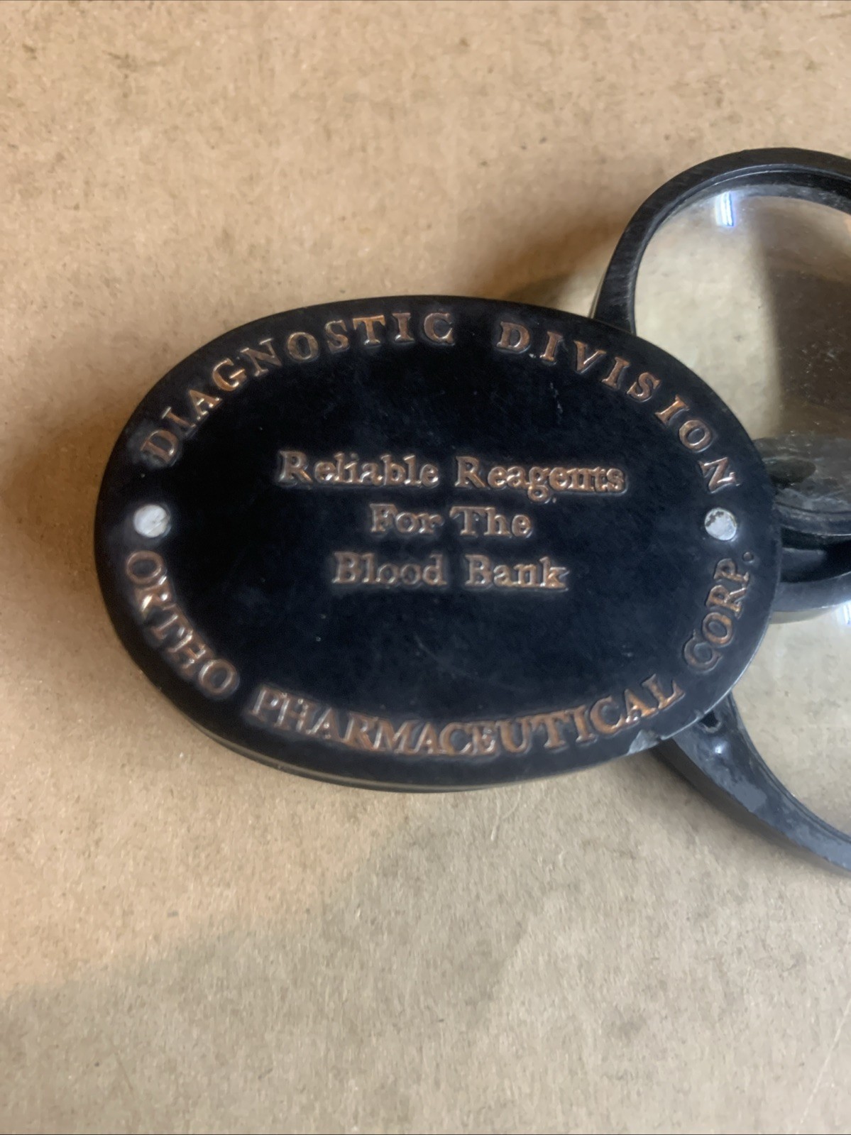 Vintage Ortho Pharmaceutical Folding Pocket Magnifier Blood Regents Japan