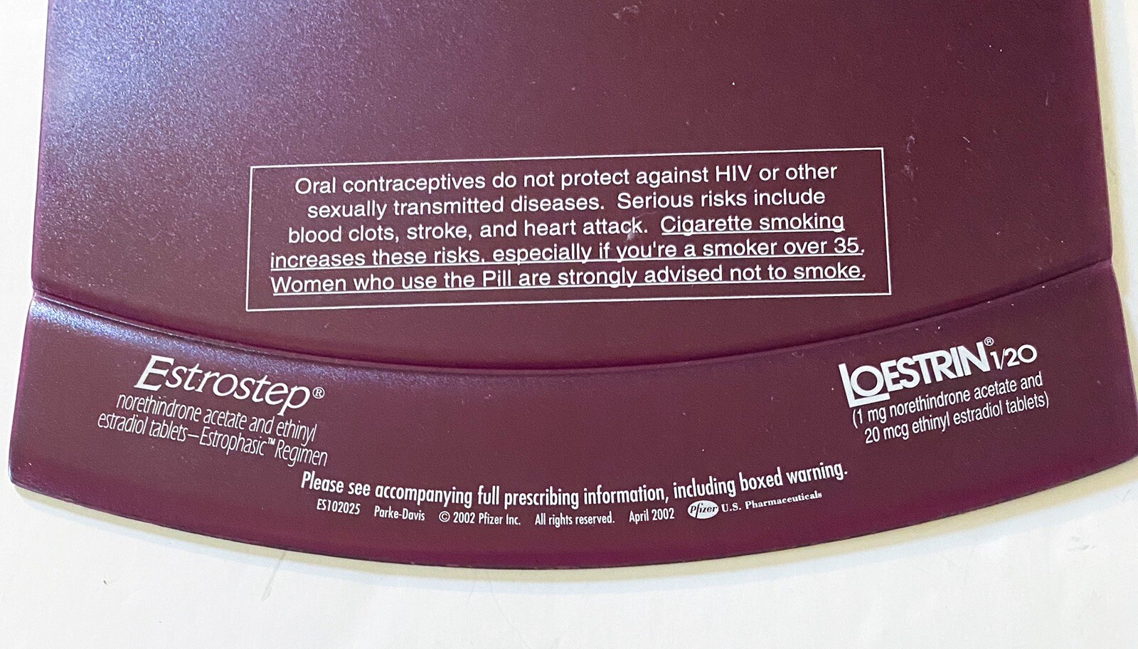 Pfizer Loestrin Estrostep Pharmaceutical Drug Rep Purple Clipboard Birth Control