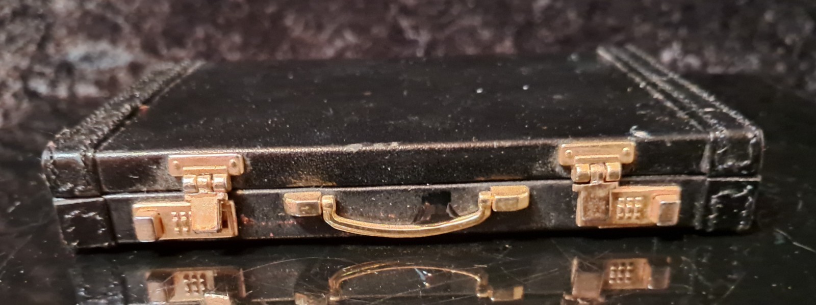 Rare 1980’s “ZIAC” Pharmaceutical Black Miniature Briefcase Business Card Holder