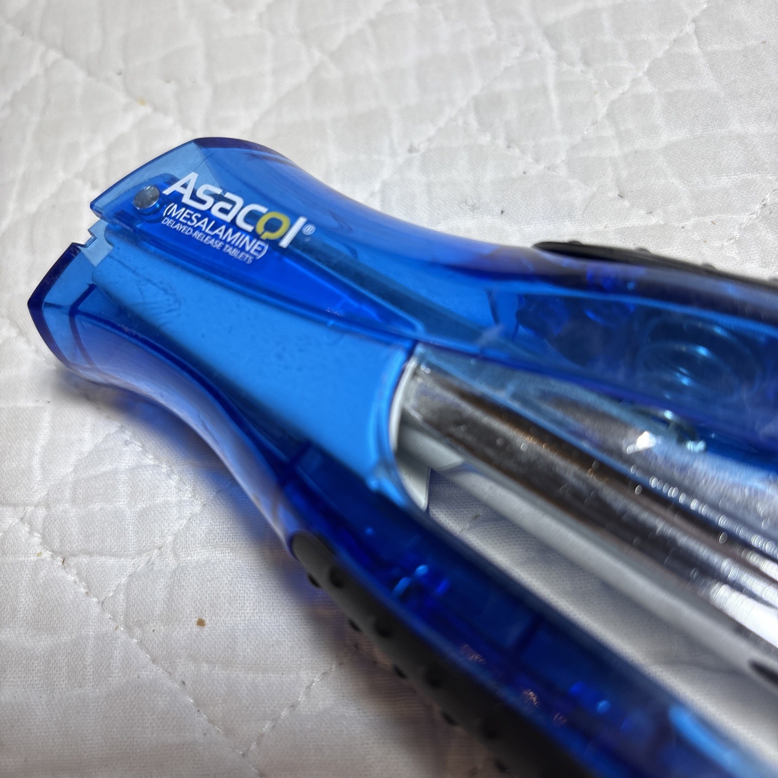 Pharmaceutical Promo Stapler Blue Asacol Drug Advertising