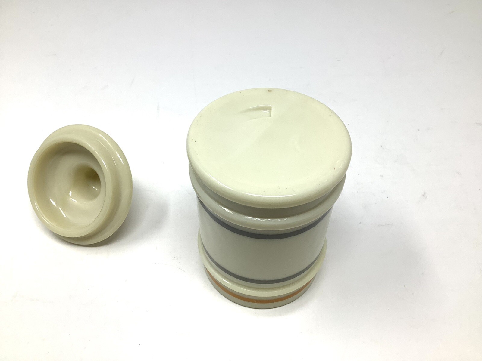 Vintage Apothecary Canister Jar Darvon Compound-65 with Lid Milk Glass 5 inches