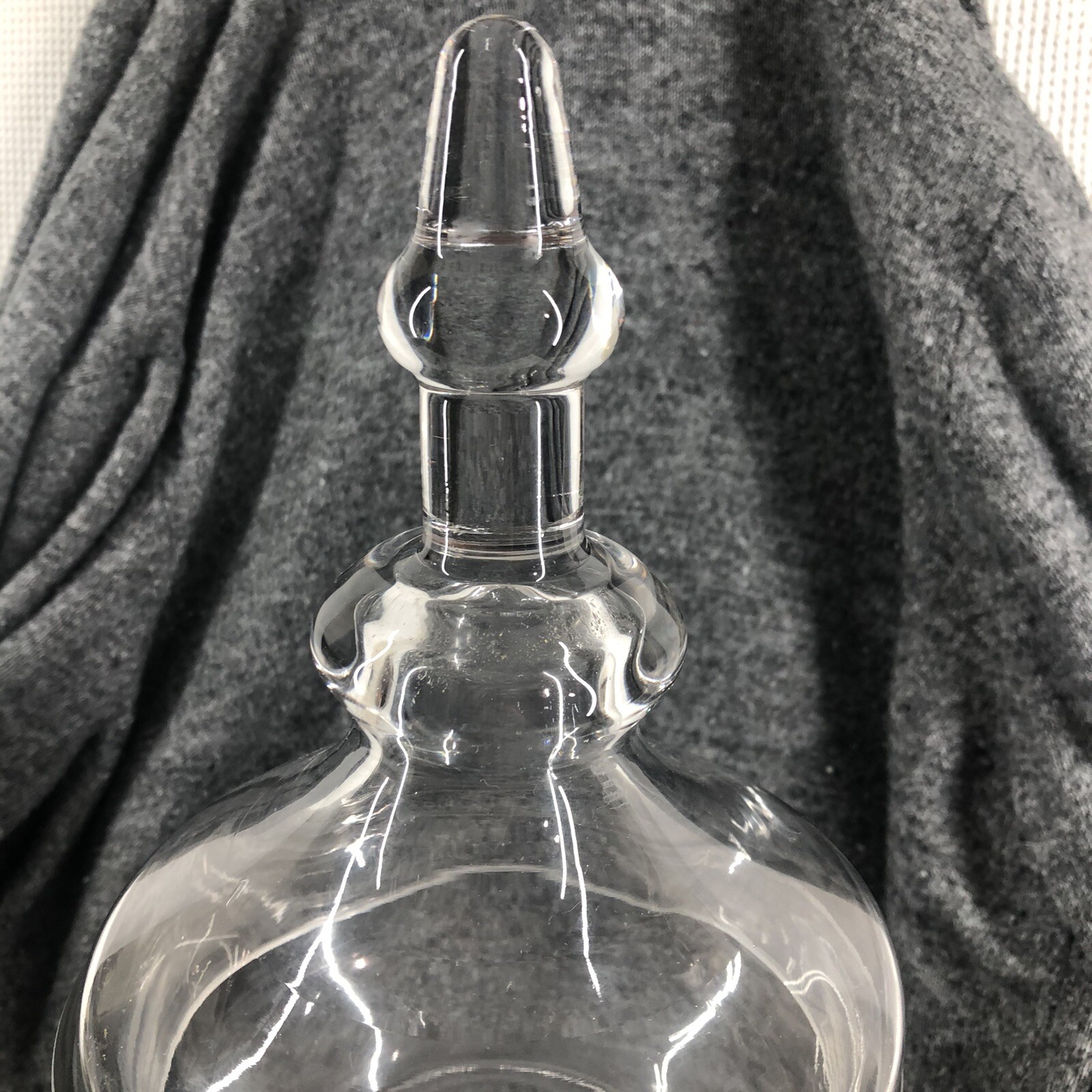 HUGE Vintage Ribbed & Footed Glass Chemist Carboy / Apothecary Display Jar