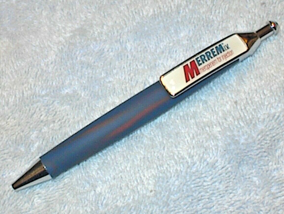 MERREM RUBBER COATED WEIGHTED HEAVY METAL DRUG REP PEN RED WHITE & BLUE RARE