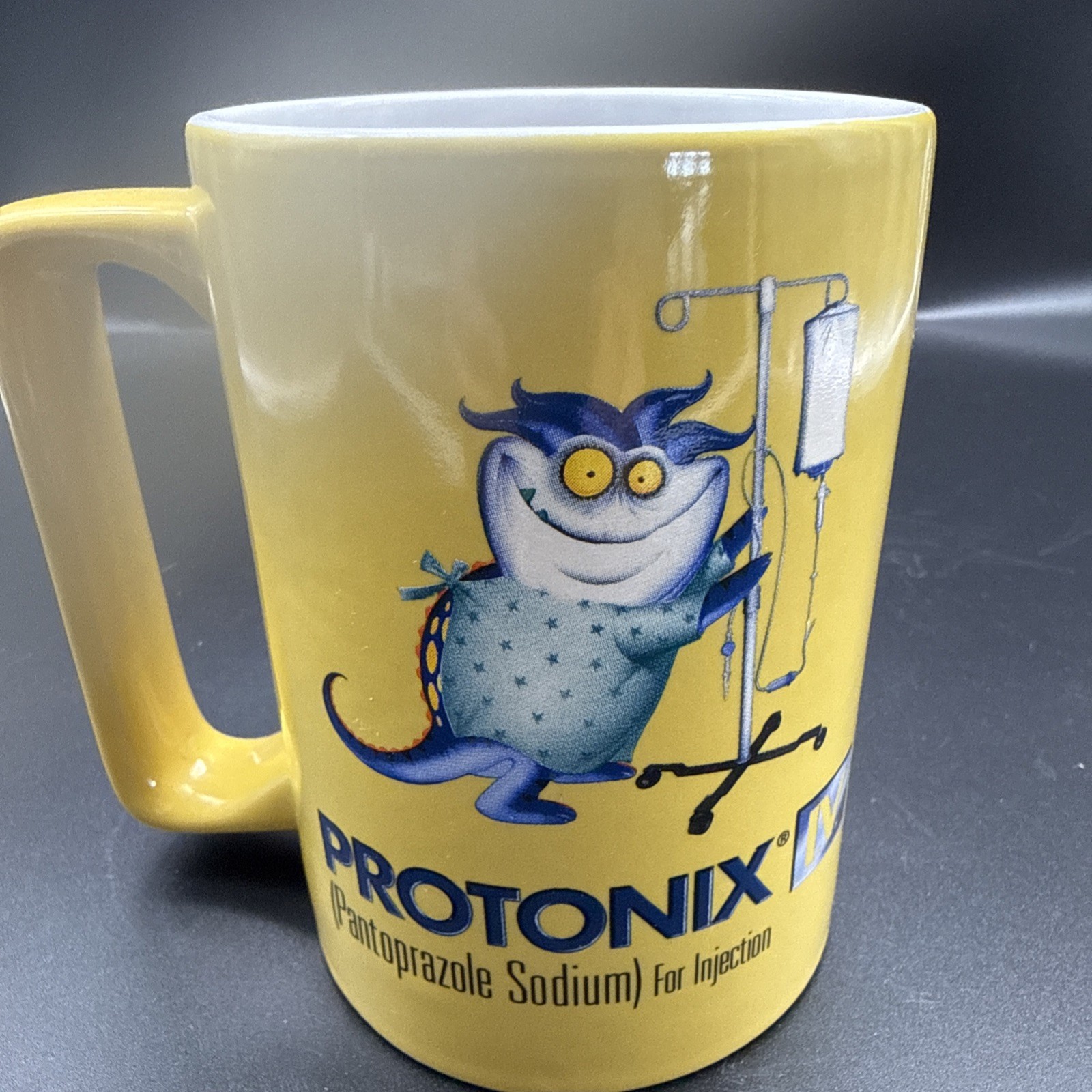 Protonix Coffee Cup Mug Heartburn Monsters Collectible Drug Rep Pharmaceutical