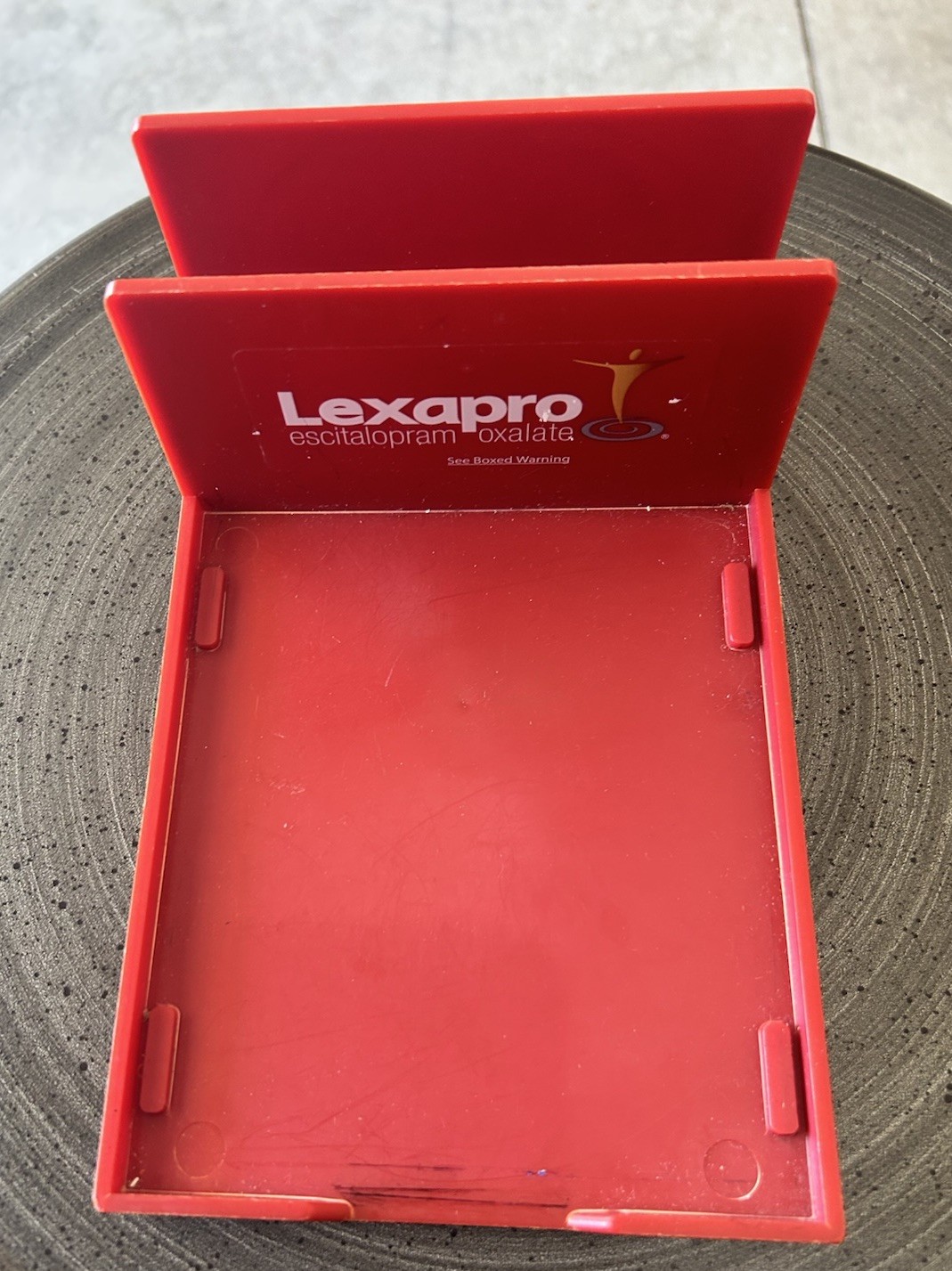 Lexapro Escitalopram Oxalate Lundbeck/AbbVie Promotional Drug Rep Paper Holder