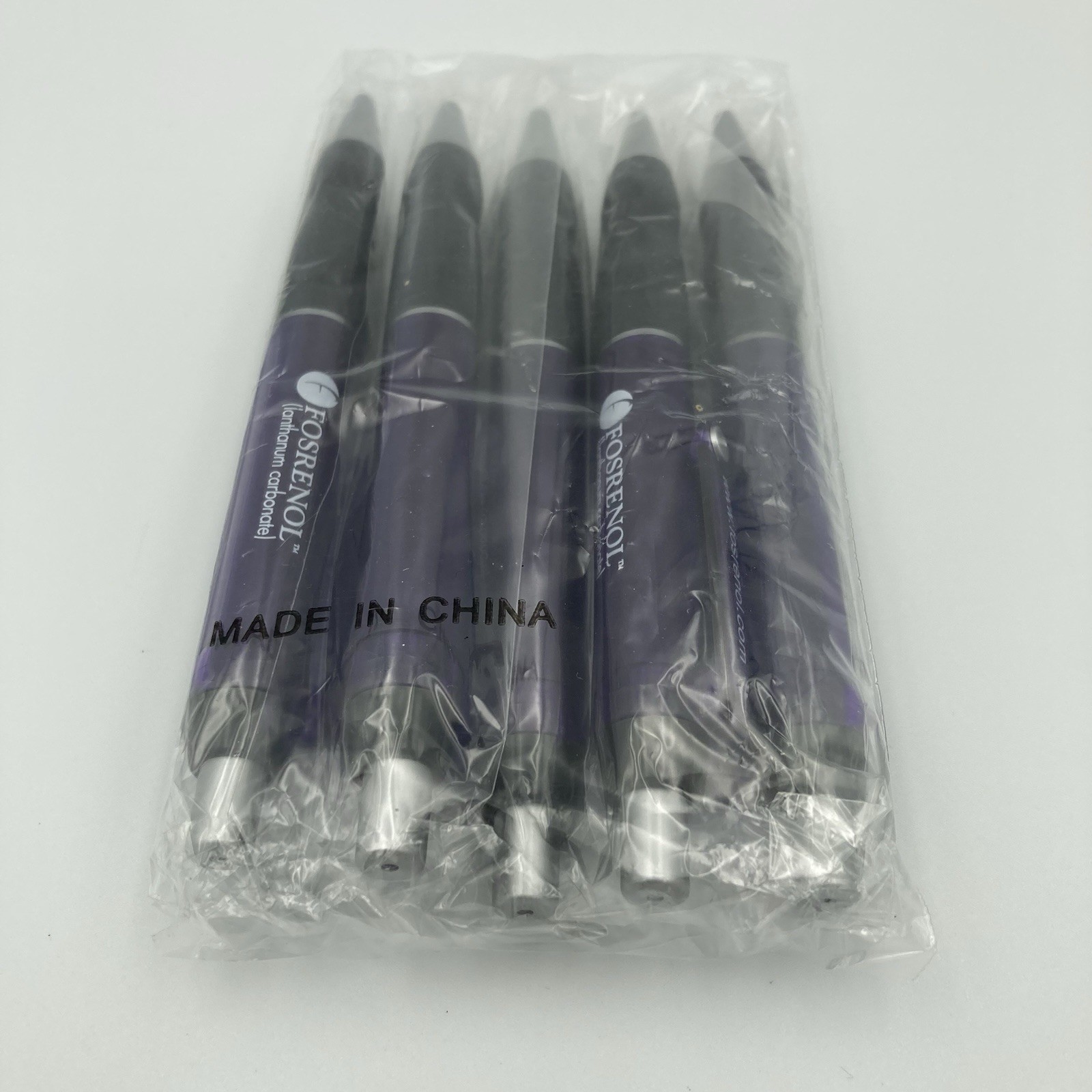 Fosrenol Medical Drug Rep Pharmaceutical Pen Plastic New Old Stock – 5 Pack