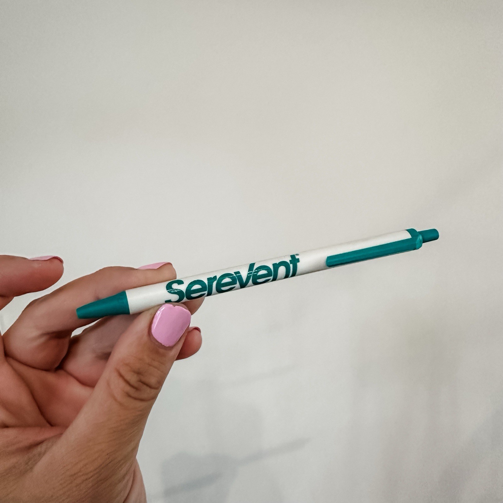 Metal Serevent Pen Green Drug Rep Pharmaceutical Promo Advertising Rare