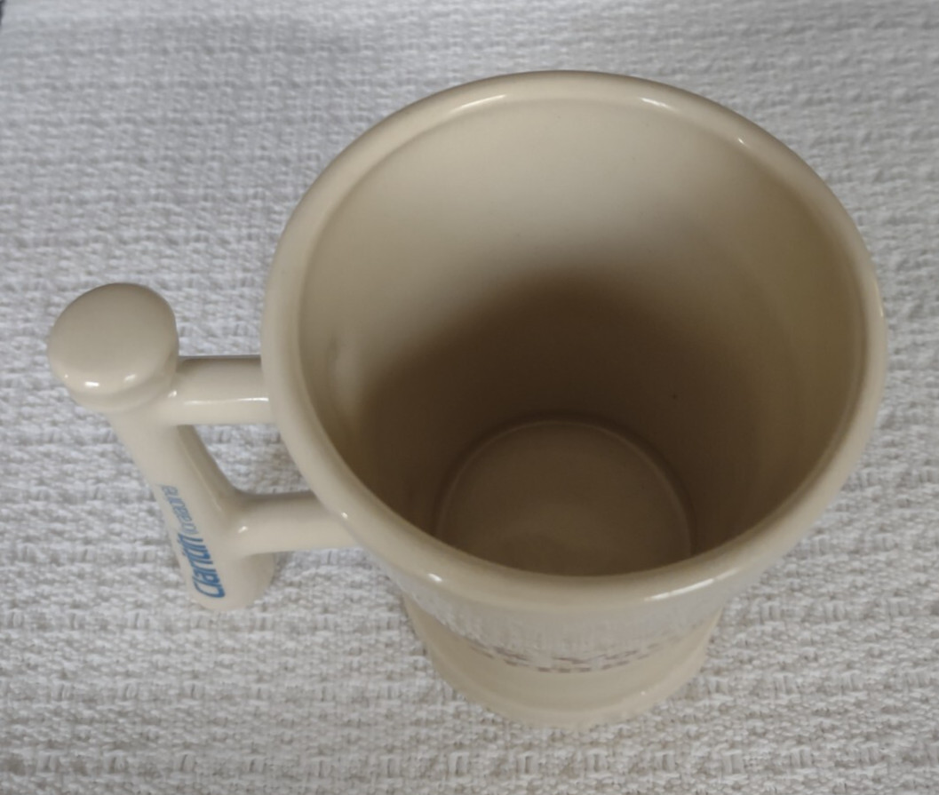 PHARMACY ADVERTISING MUG ~ Claritin ~ Heavy Off-White Pottery ~ Made in USA