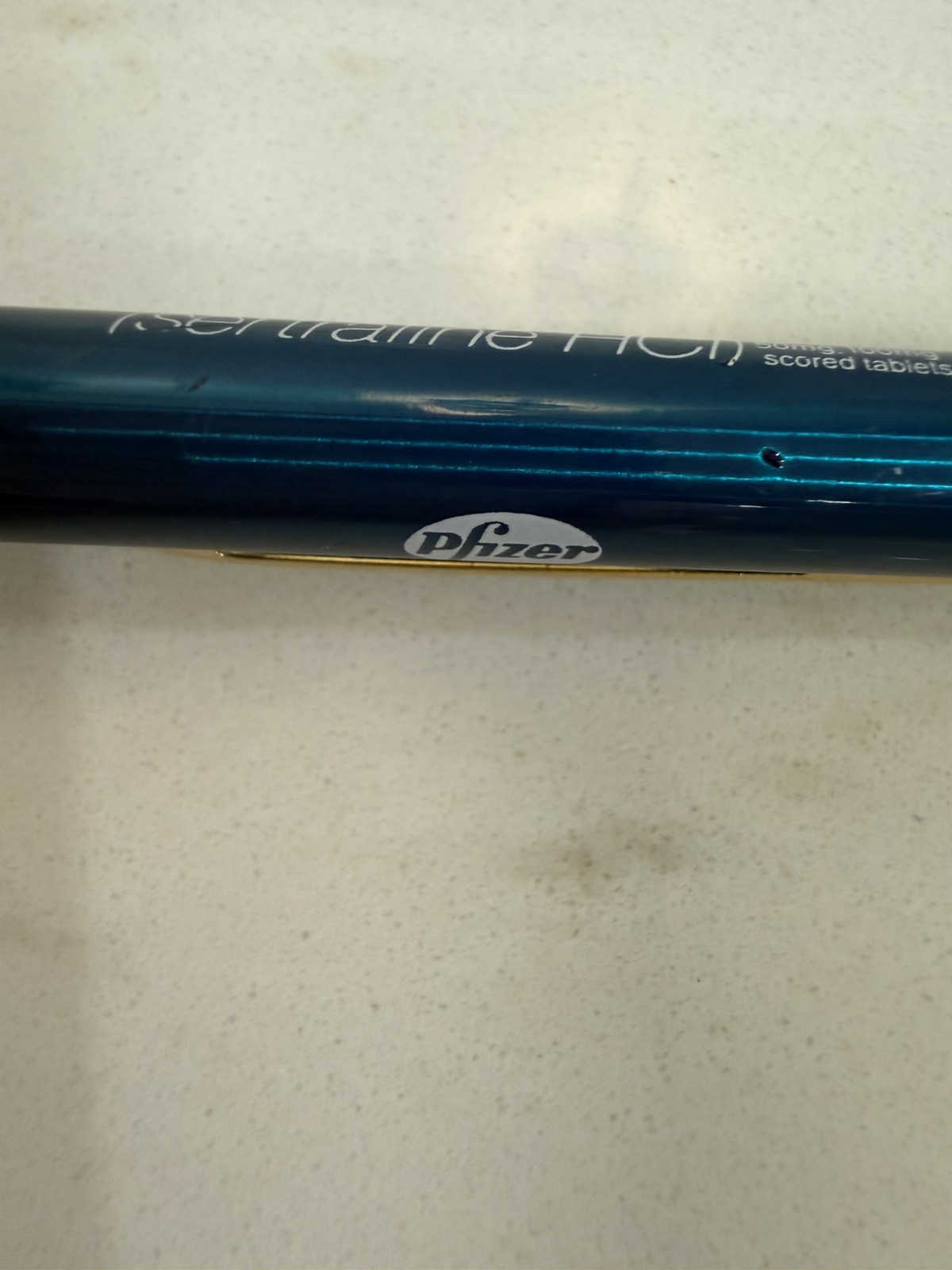 Vintage ZOLOFT Drug Rep Doctors Pharmaceutical Promo Blue Heavy Metal Pen