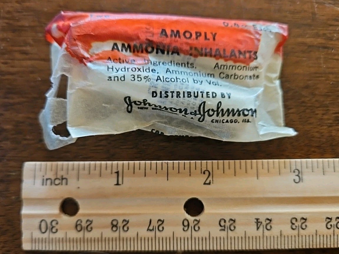 Vintage 1960s Johnson & Johnson First Aid Auto Kit Case w/ Supplies Plastic