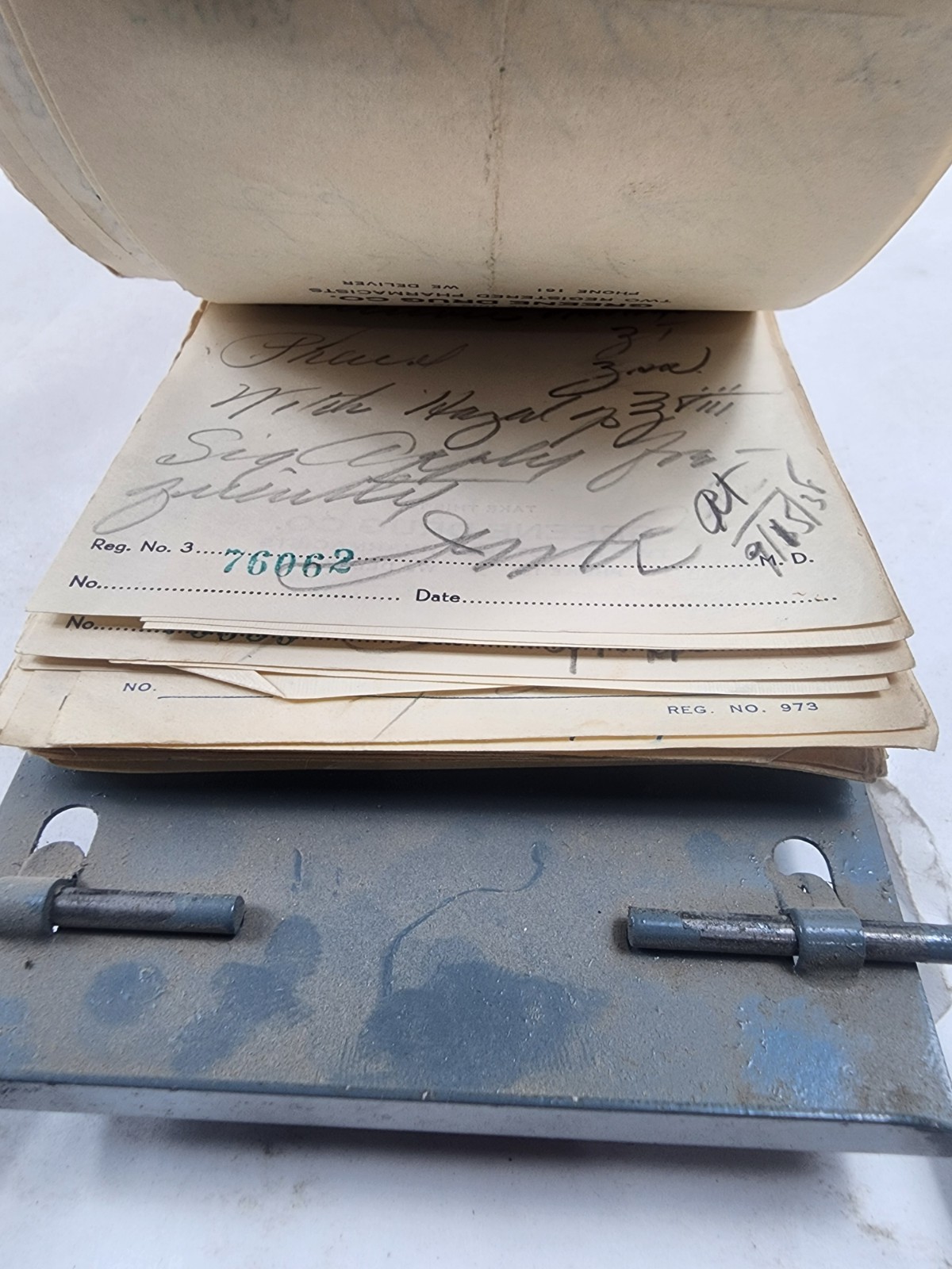 Prescription Atlas Rx Pad Paper Apothecary Druggist Pharmacy Medicine 1938 1939