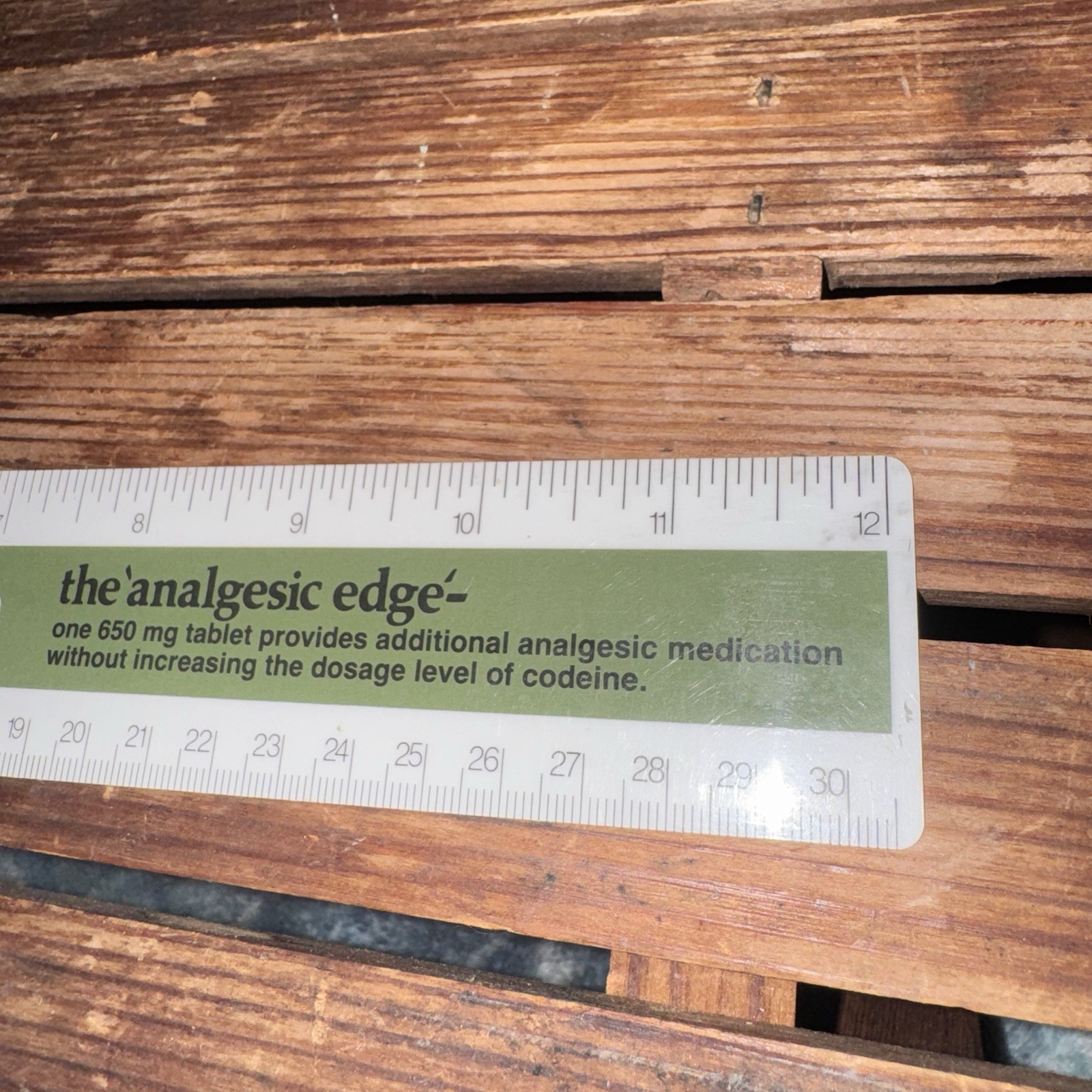 Vintage 1978 Phenaphen 650 w Codeine Drug Rep Ruler Pharmaceutical Medical Promo