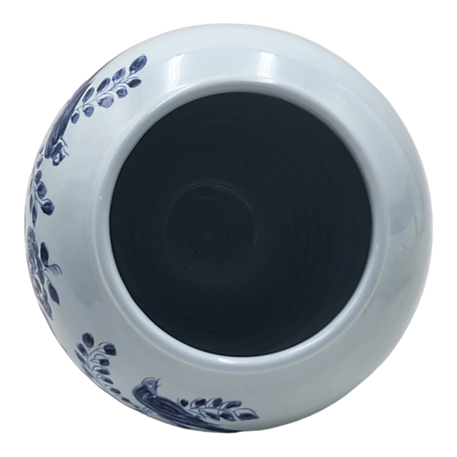 Vintage Italy Italian Apothecary Drug Tobacco Jar Vase Blue White Bals Loca