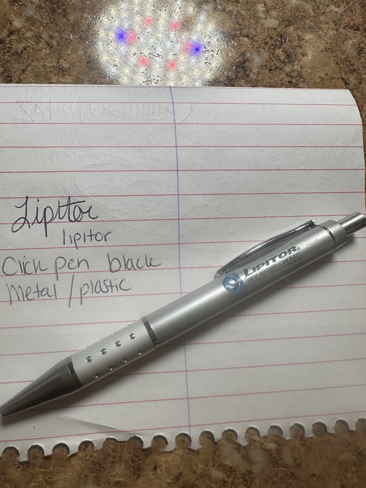 Lipitor Drug Rep Collector Promo Pen Black Ink
