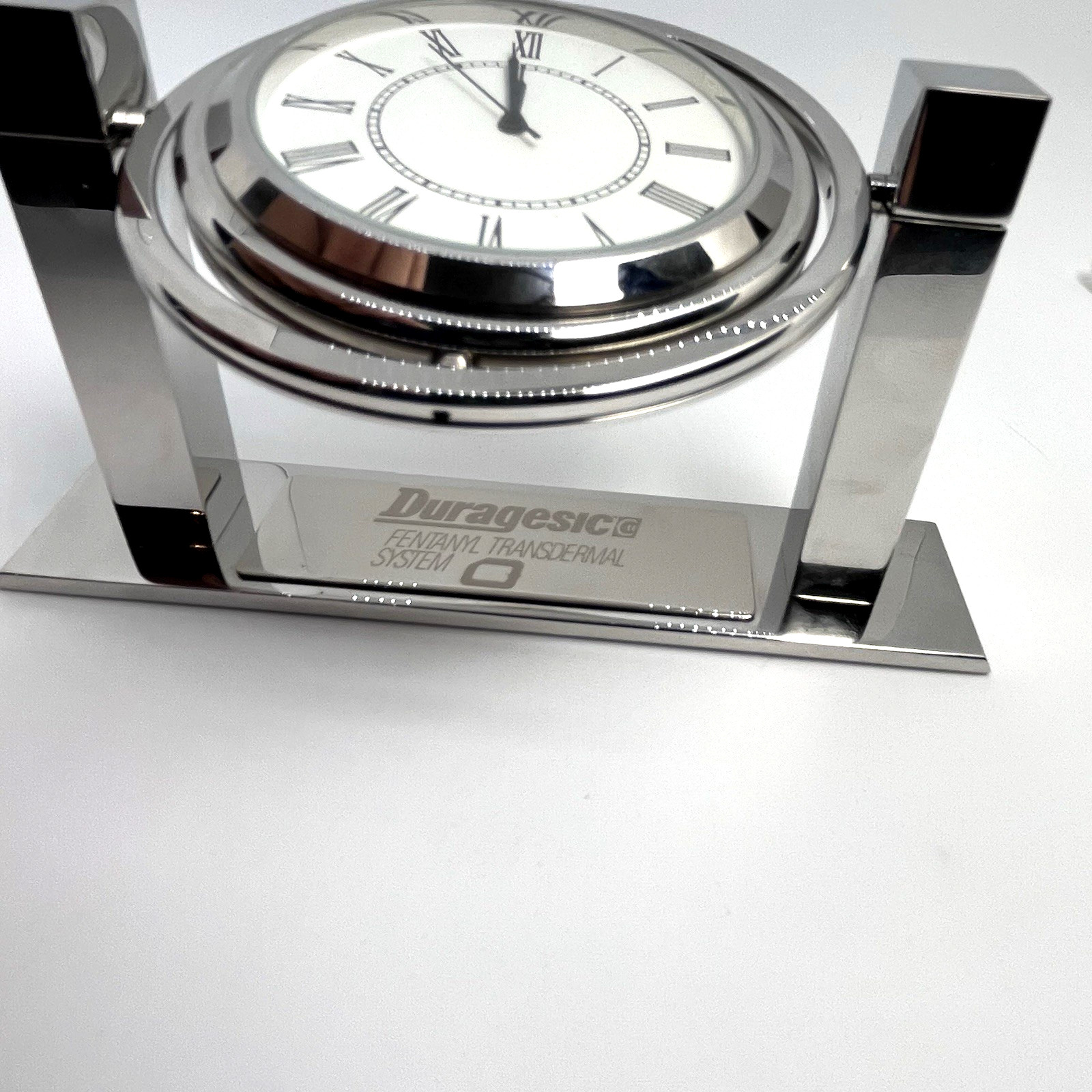 Duragesic Fentanyl Executive Desk Clock – Pharmaceutical Drug Rep Promo – Rare