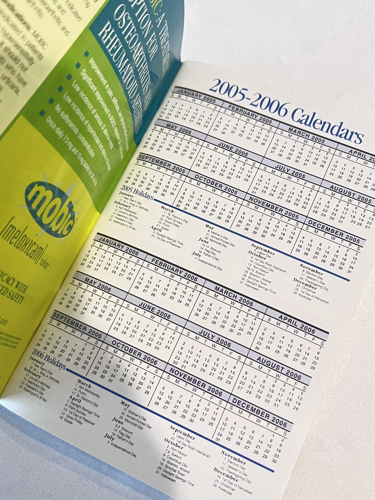 Mobic PHARMACEUTICAL DRUG REP promotional item Little Blue Book for MD. New!