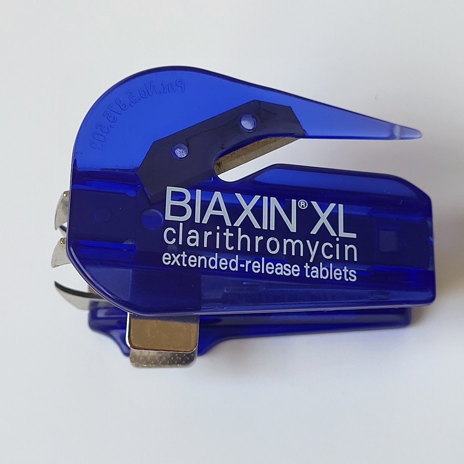 BIAXIN XL Pharmaceutical Drug Rep Blue Stapler Remover Letter Opener Collectible