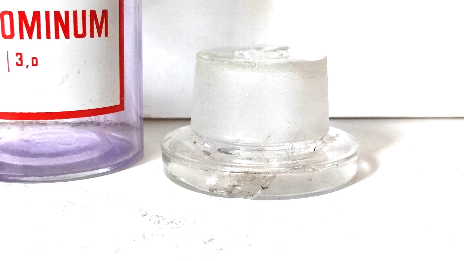 THEOBROMINUM Vintage Glass Apothecary Pharmacy Clear Jar 100 ml