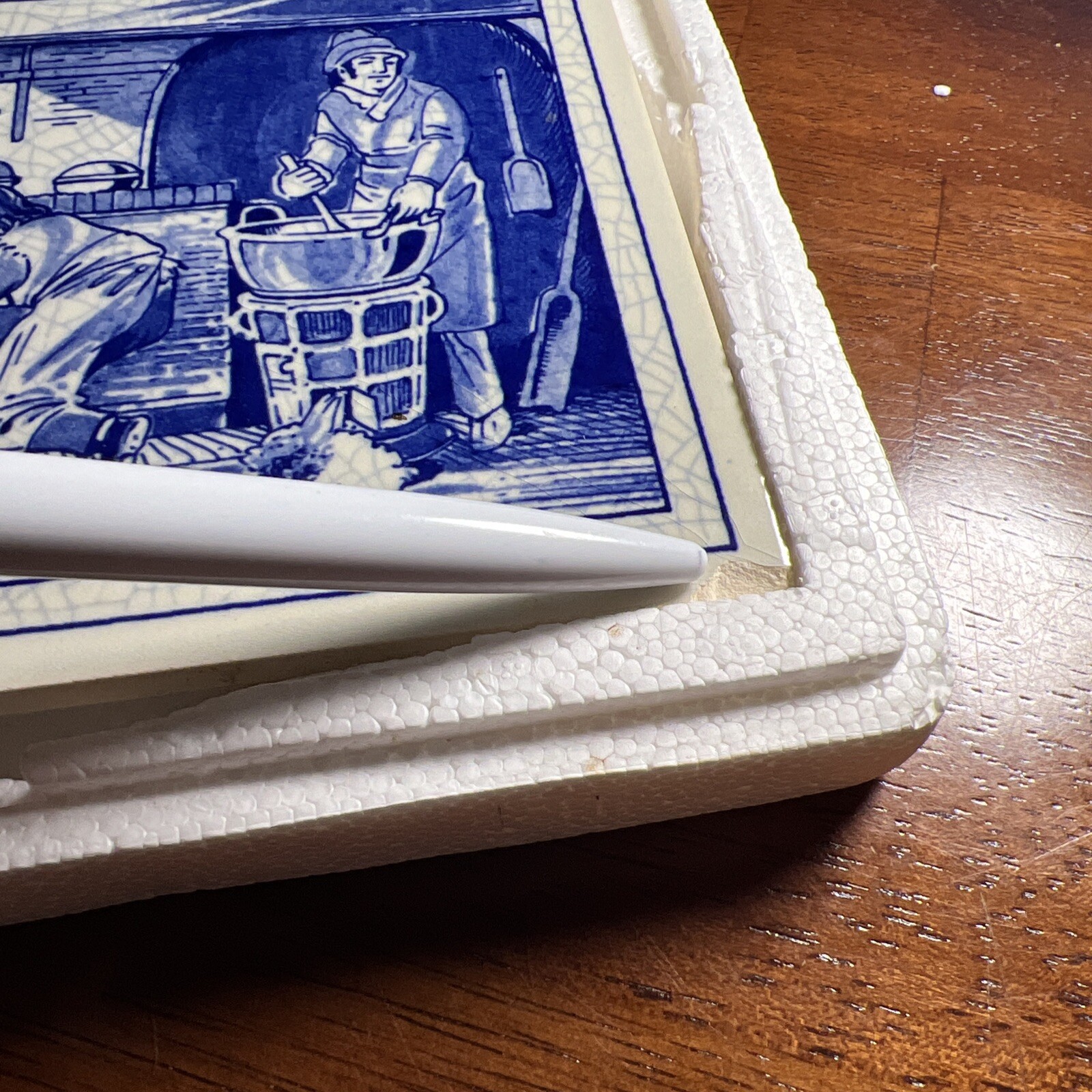 Handmade DELFT Tile Pharmacist Laboratory BURROUGHS WELLCOME Unicorns