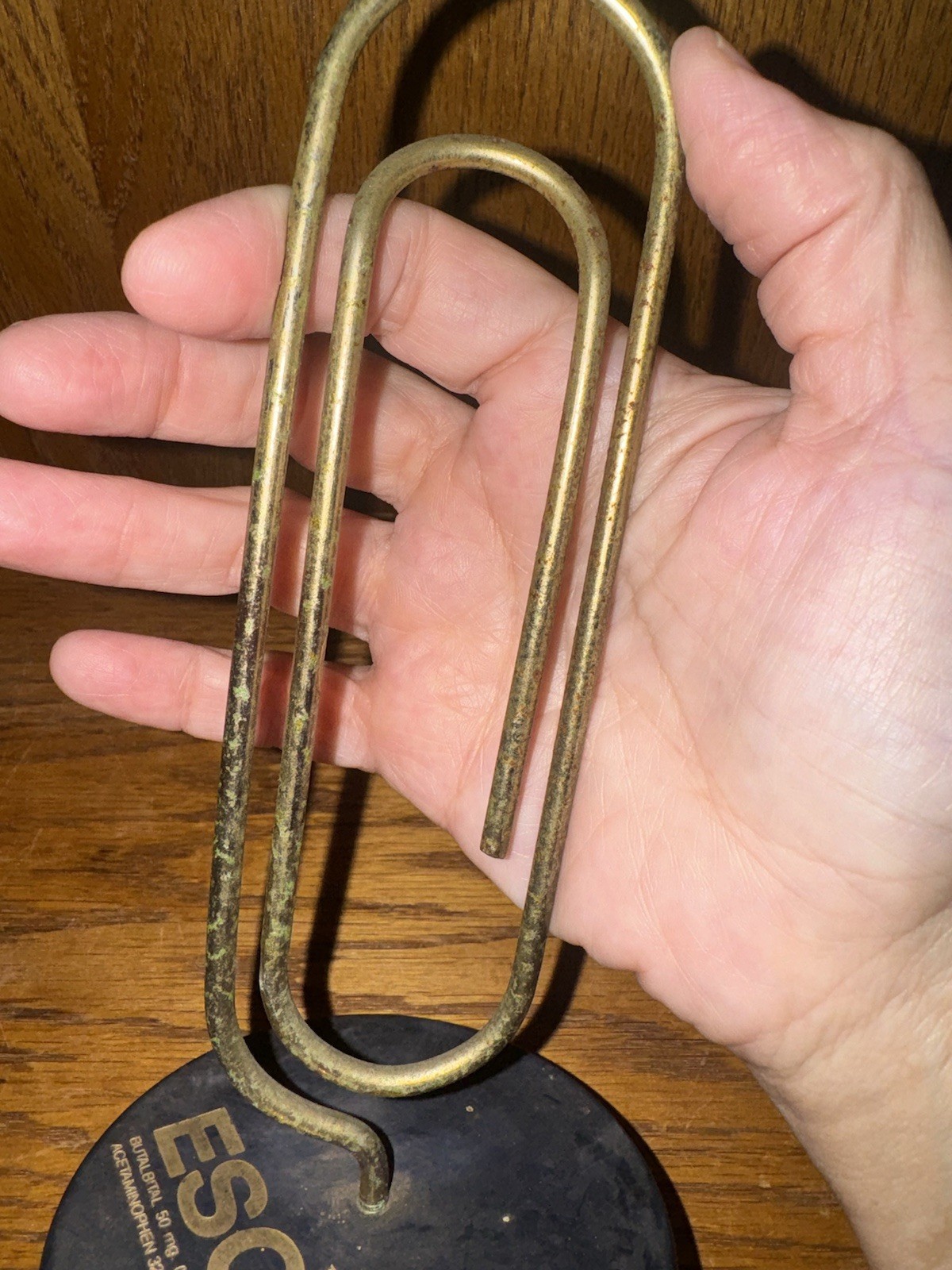 Advertising Medical ESGIC Vtg Promotional Big Paperclip Paperweight Drug Rep