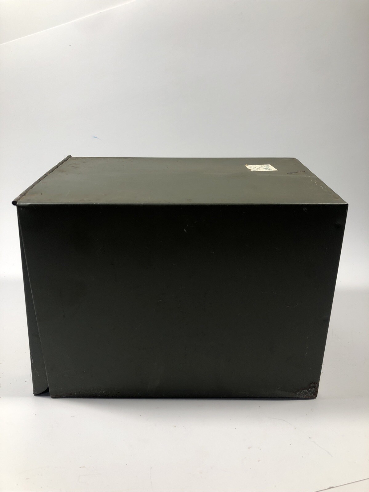 Vintage Phillips Metal File Pharmacy Prescription Box Industrial Rx Green