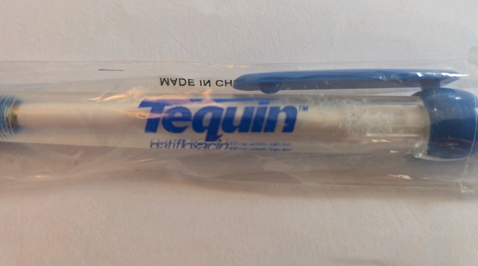 Tequin Plastic Pen Pharmaceutical Drug Rep Promo Vintage Untested NIP
