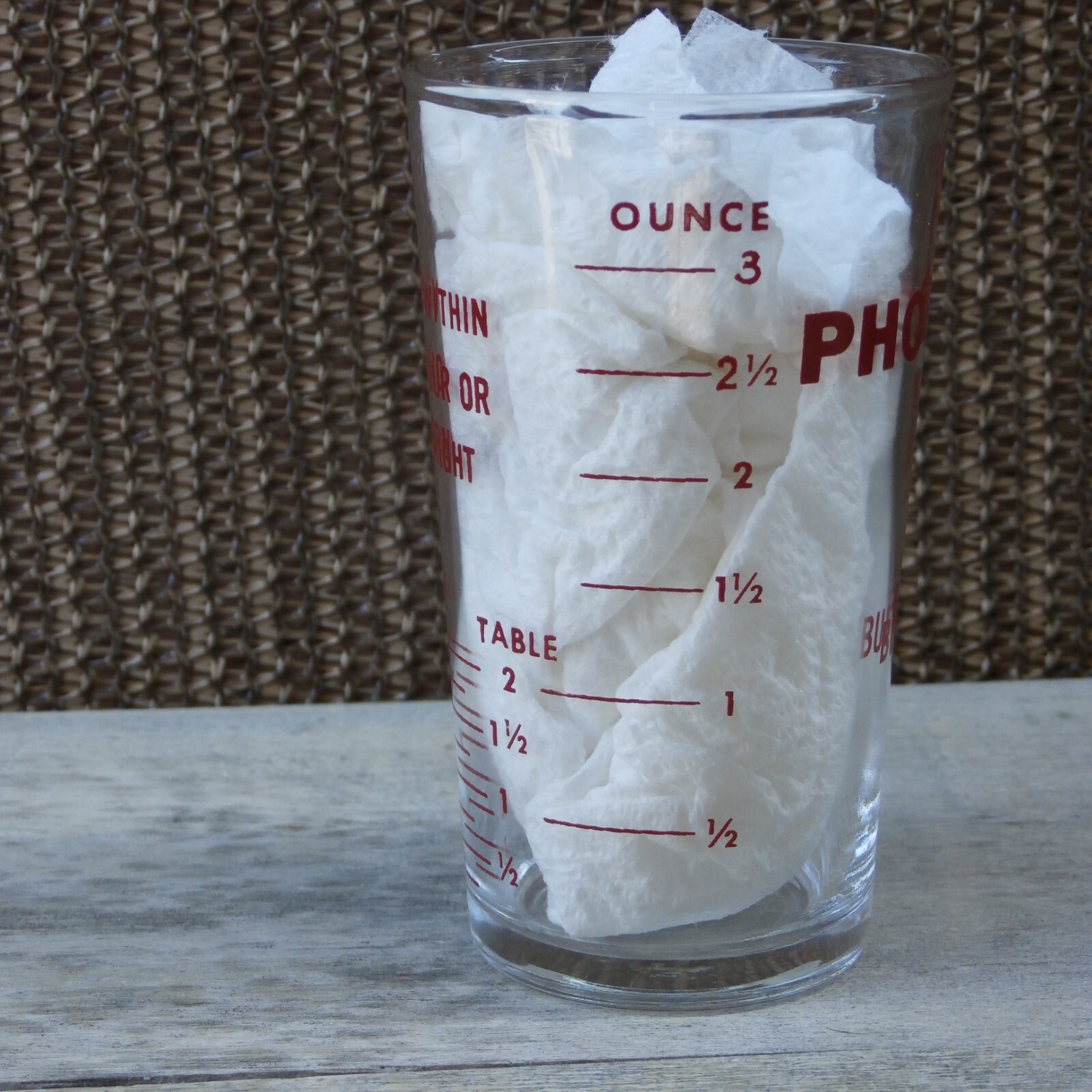 Vintage Hazel Atlas Glass PHOSPHO SODA Buffer Laxative Advertising Dosing Glass