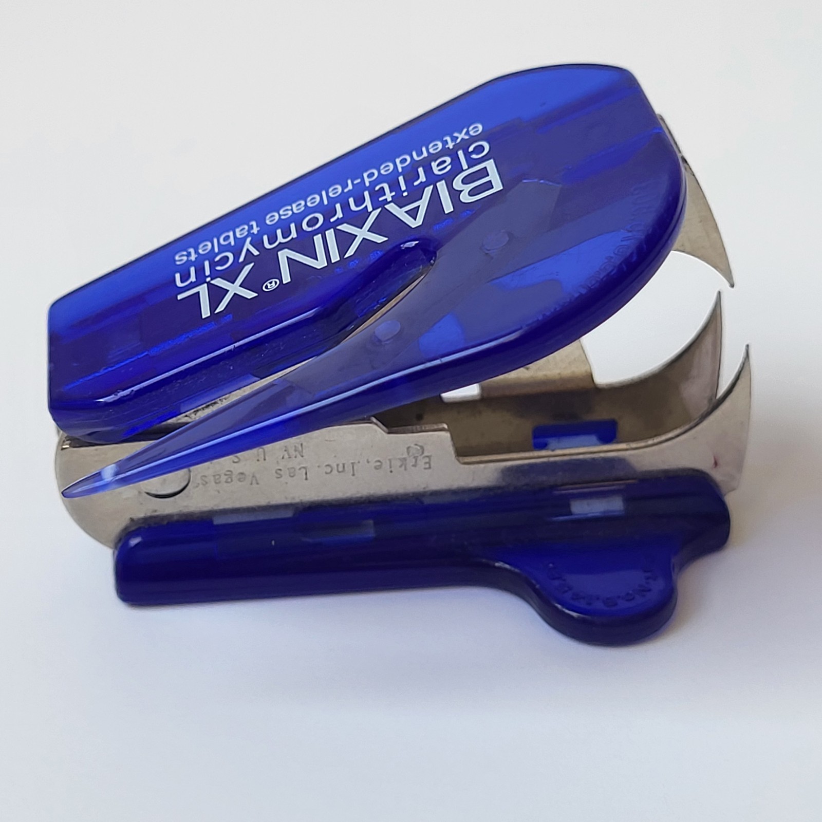 BIAXIN XL Pharmaceutical Drug Rep Blue Stapler Remover Letter Opener Collectible