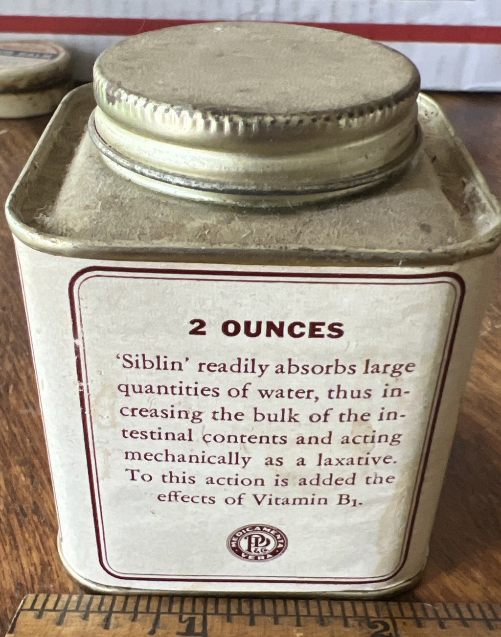Siblin Laxative Tin – Parke, Davis & Co. – Physician’s Trial Package Sample