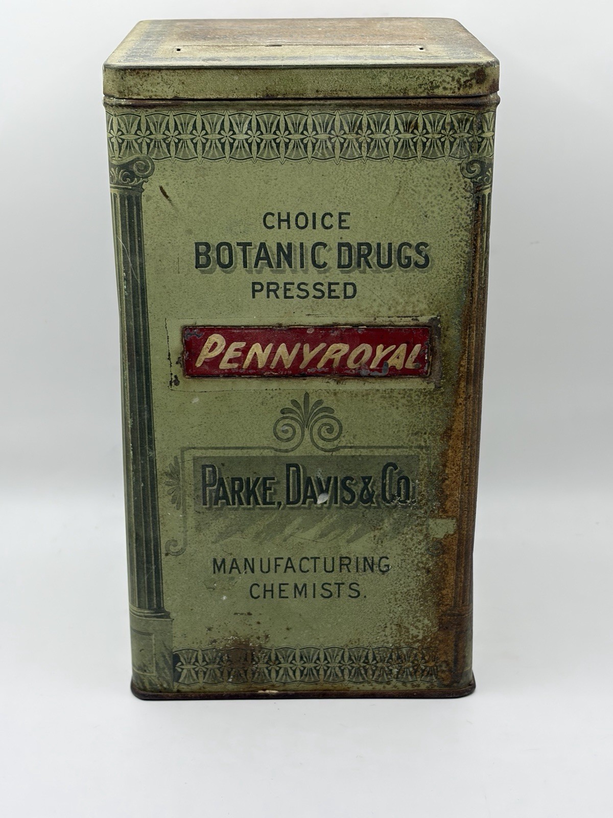 VTG/Antique Park, Davis & Co Choice Botanic Drugs Pressed Pennyroyal