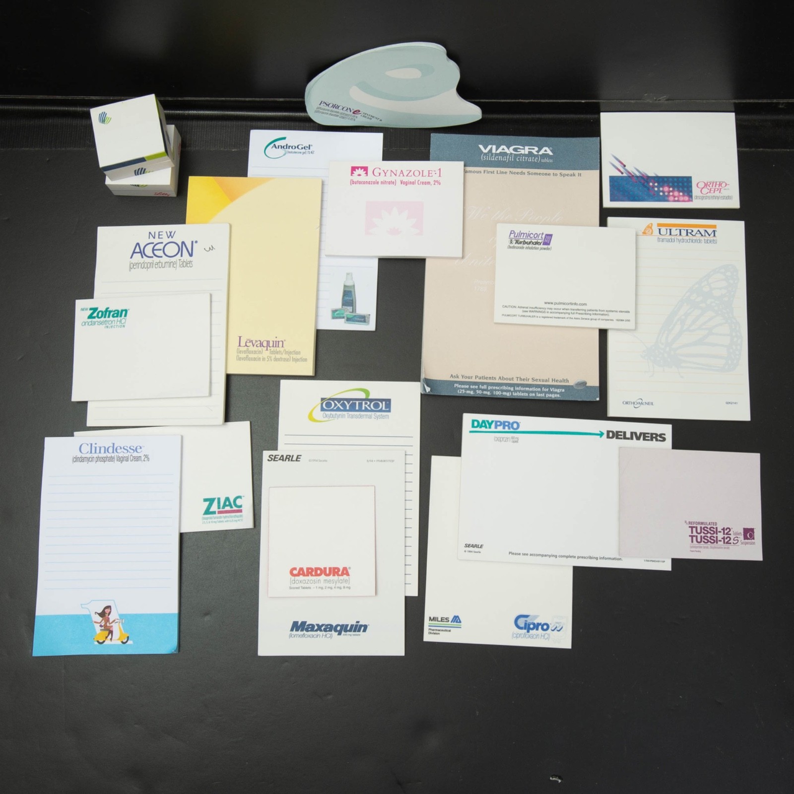 Drug Rep Pharmaceutical Partial Sticky Notes Stapler Pharma Lot Vtg