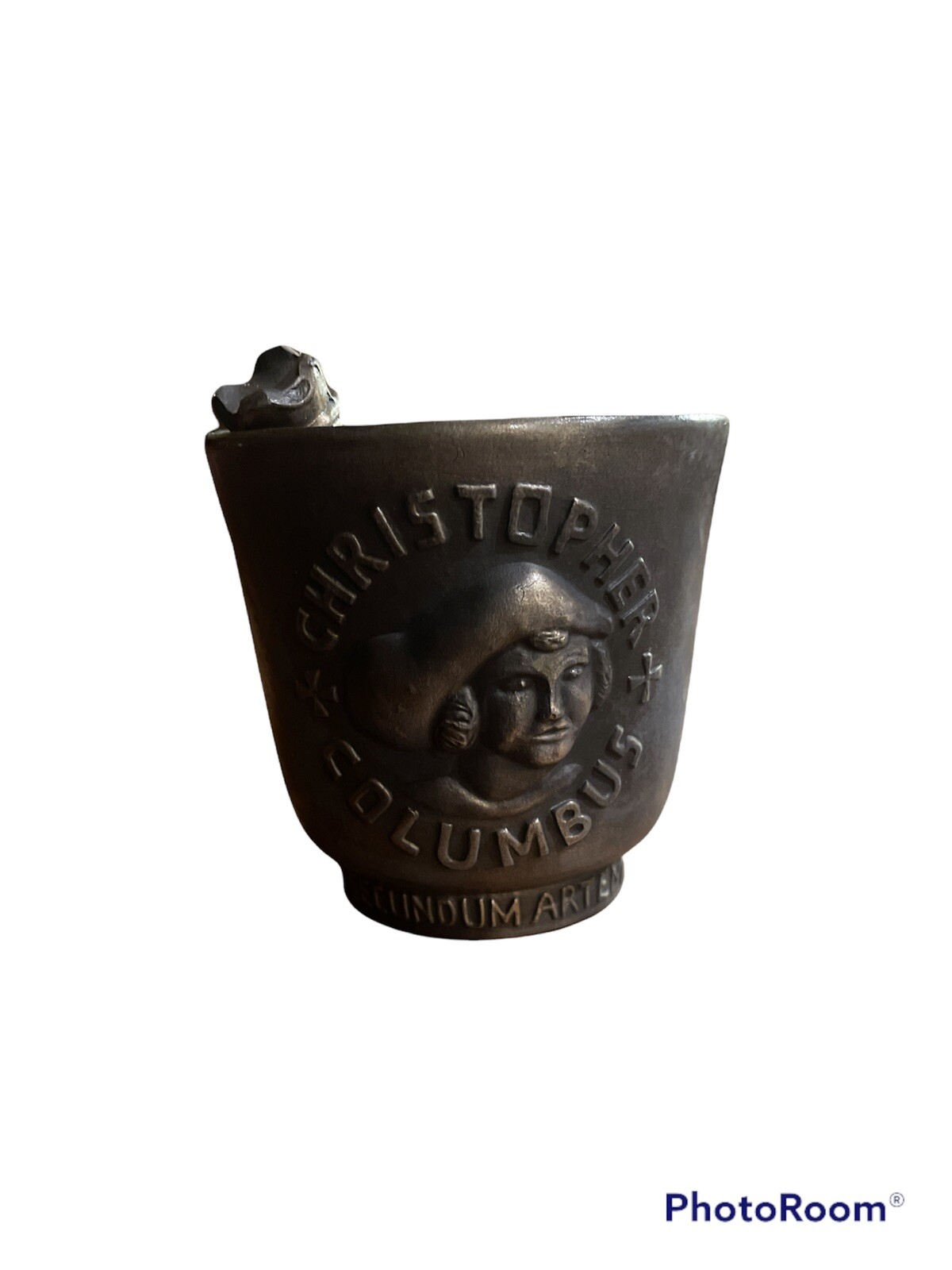 Vintage Bronze Commemorative Pharmacy Mortar & Pestle Pharmacy 1992 Columbus