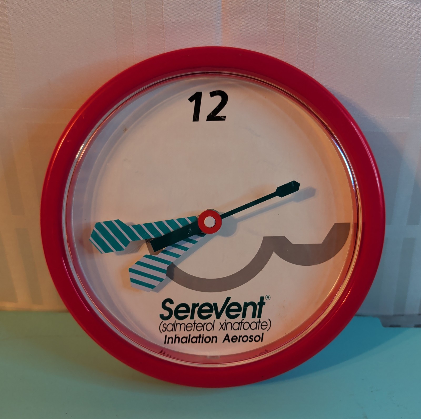 Serevent Medical Drug Rep Promo Inhalation Aerosol Pharmacy Wall Clock Decor