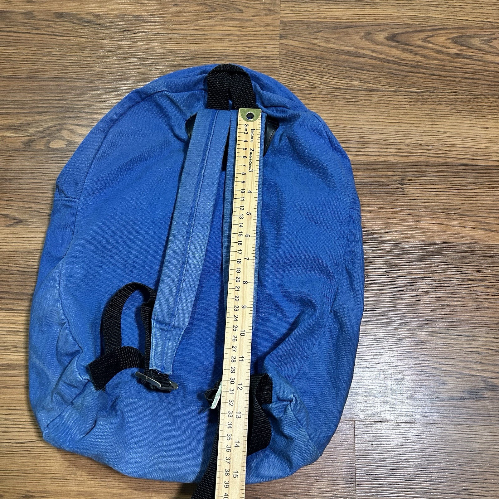 Vintage Zoloft Pharmaceutical Drug Rep Promotional Backpack Canvas Logo Blue