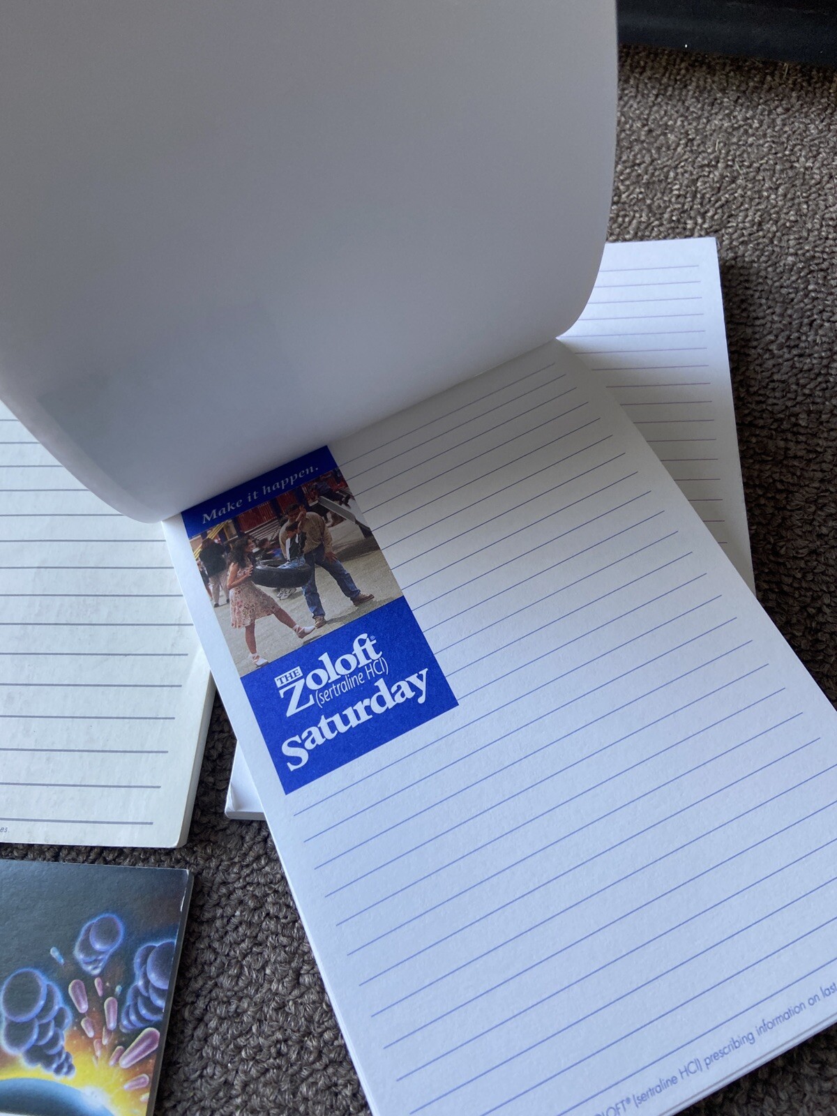 Note Pad Lot Pharmaceutical Drug Rep Collectible Promo Zoloft Cardura Cefobid