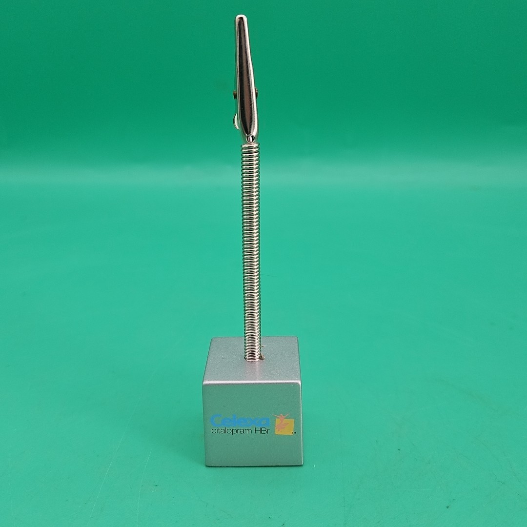 Celexa Pharmaceutical Drug Rep Collectible Photo Clip Holder Cube