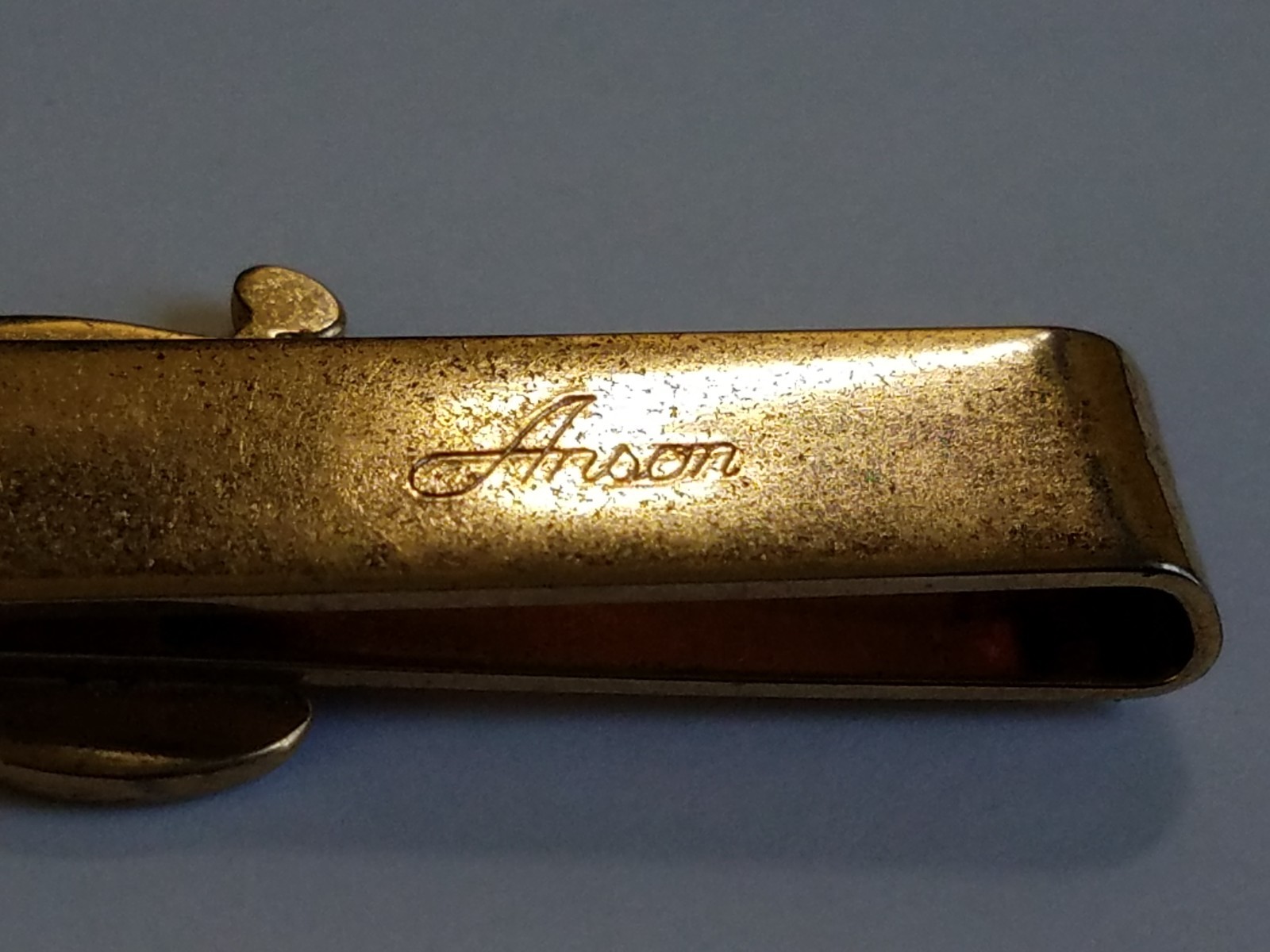 Vintage Pharmacist Mortar & Pestle 2.5″ Anson Gold-Tone Tie Clip Bar Apothecary