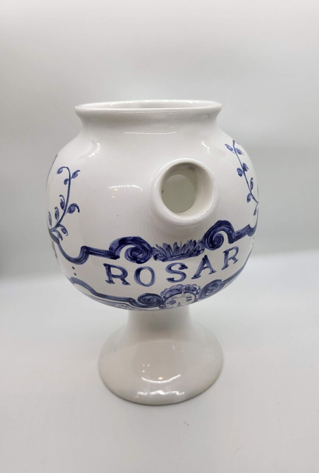Apothecary Pharmaceutical Jar SYR ROSAR SOL By Lilly Made in Portugal 1989
