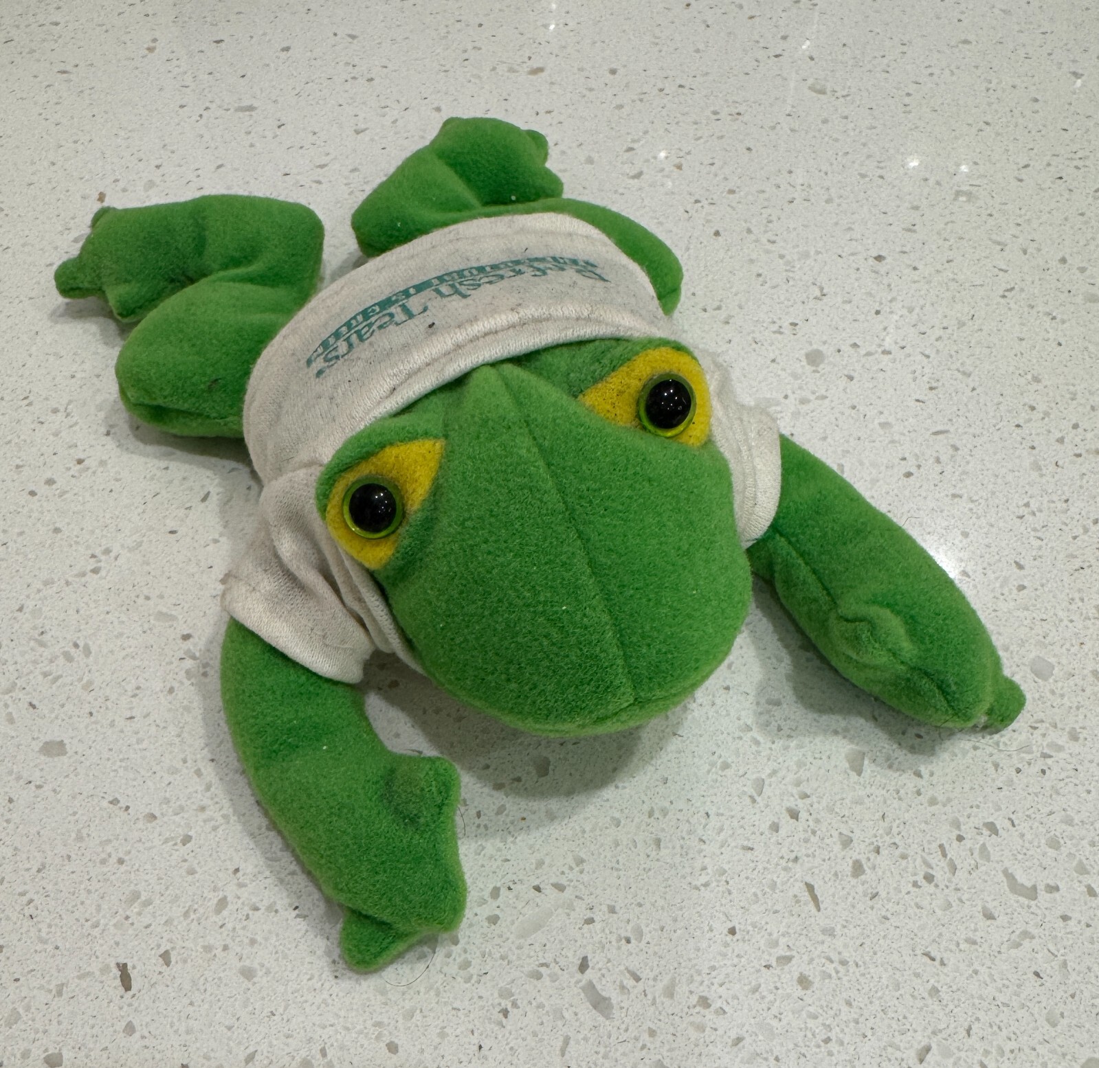 Frog Plush Pharmaceutical Rep Promo Stuffed Animal Puppet Bean Bag Toys REFRESH