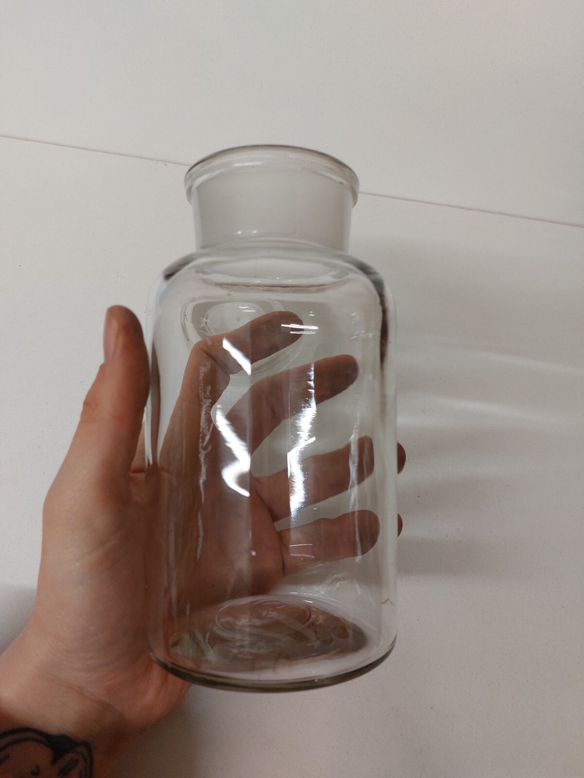 Antique Glass Pharmacy Chemist Apothecary Science Bottle With Stopper