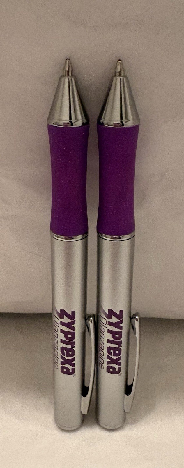 VTG LOT OF 2 ZYPREXA Combo- PEN/STYLUS Pharma Advertising Drug Rep Log NEW NOS