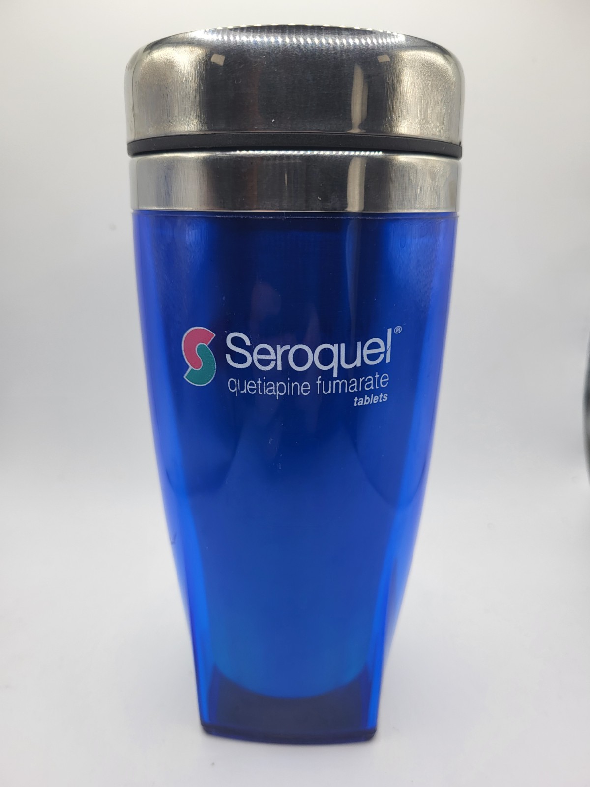 Seroquel 16 Oz Stainless Steel Travel Mug Pharmaceutical Drug Rep Promo Advert