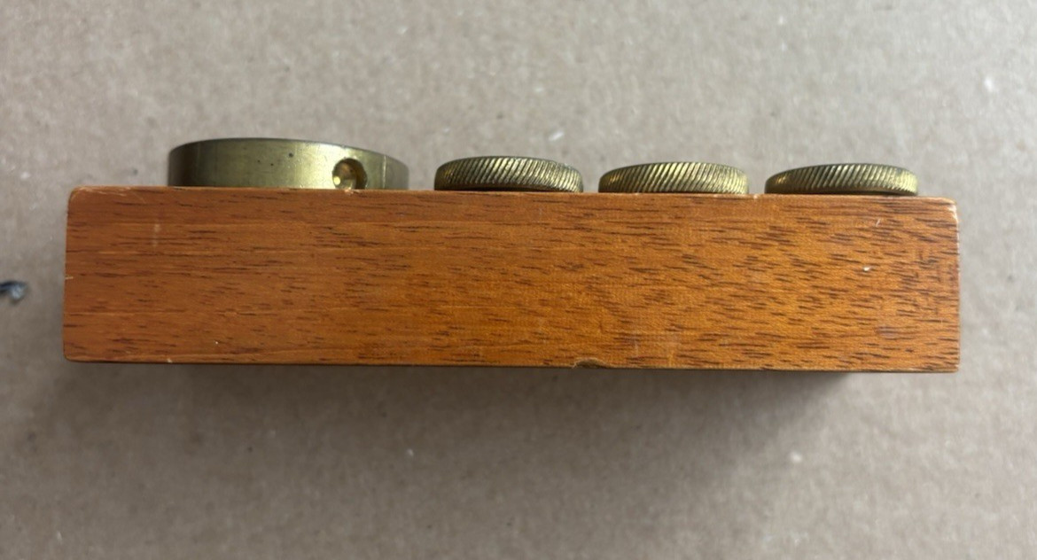 ANTIQUE RARE SOLID BRASS SCREW IN Pharma COUNTERWEIGHTS PAT. JULY 6TH, 1897