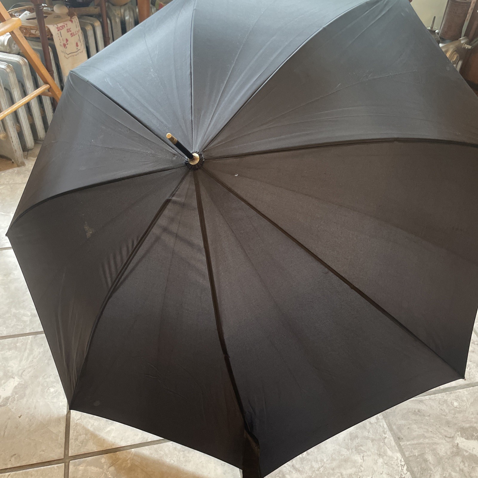 RARE DRUG REP Vintage Black Rainmaker UMBRELLA Astelin Nasal Spray Advertisement