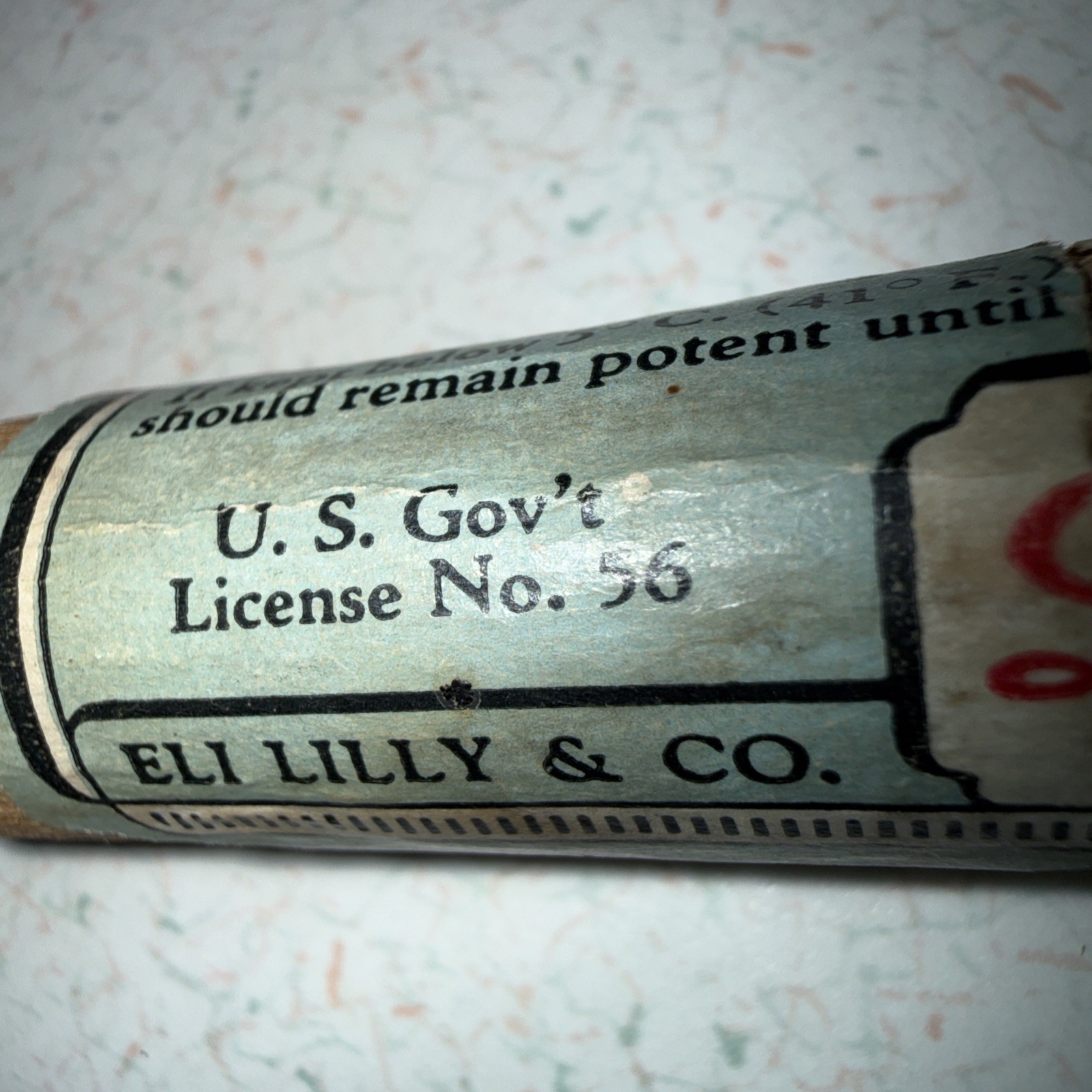 Small Pox Vaccine Wooden Viral Tube By Eli Lilly April 13 1939
